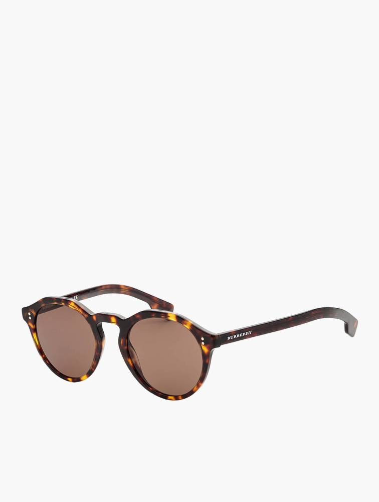 MyRunway Shop Burberry Brown Havana Round Sunglasses for Women
